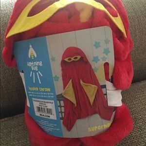 Lighting Bug Solid Microlight Super Hero Hooded Throw/Wrap 50X25”